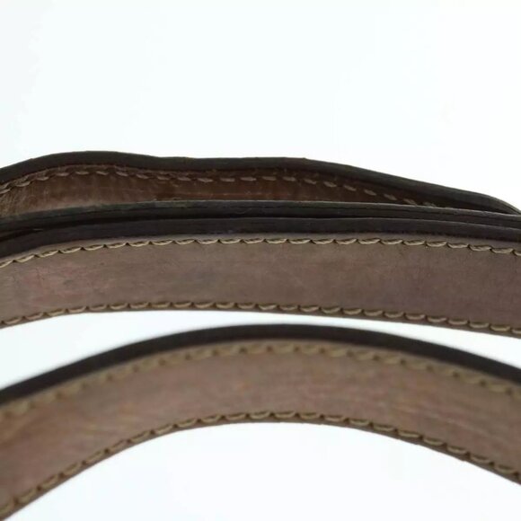 CELINE Macadam Canvas Shoulder Bag PVC Leather Brown Auth bs11386 - Picture 12 of 16